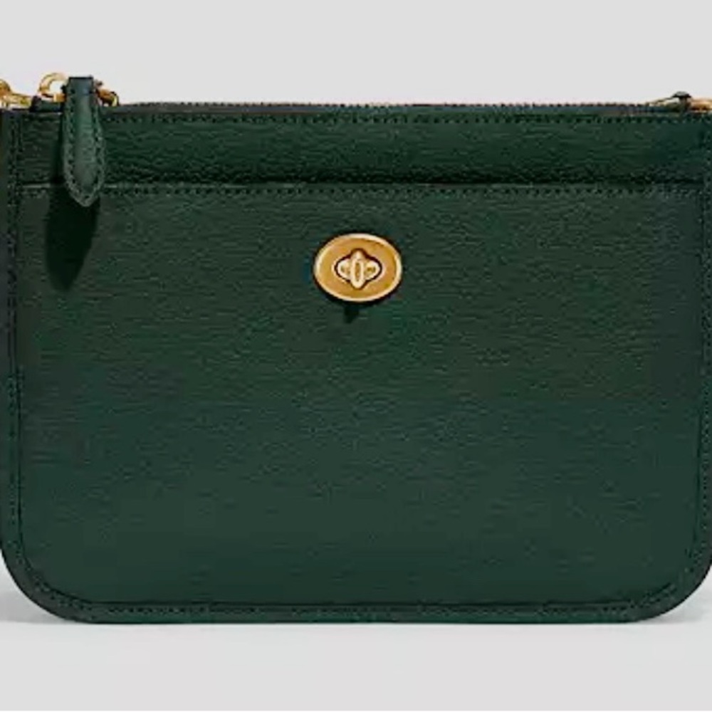 COACH Slim Turnlock Crossbody Amazon Dark Green Like New